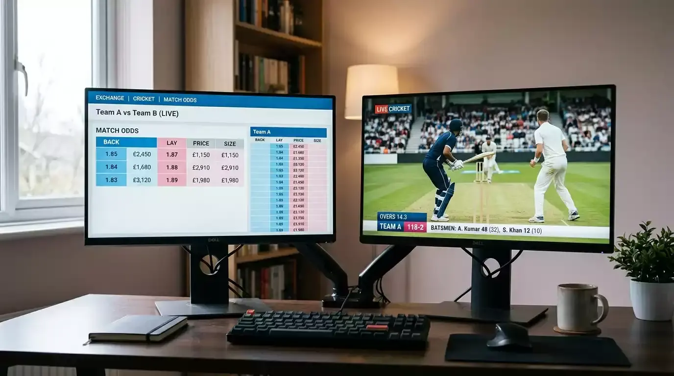 Exchange order book showing depth of cricket market liquidity